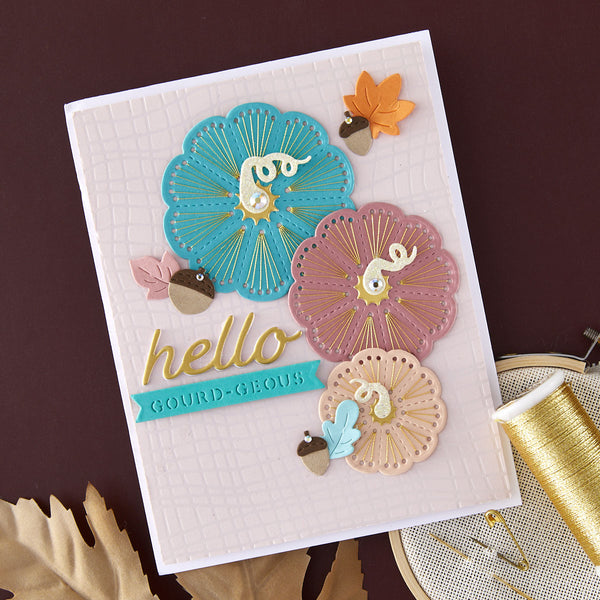 Stitched Pumpkin Tops - Stitching Die of the Month