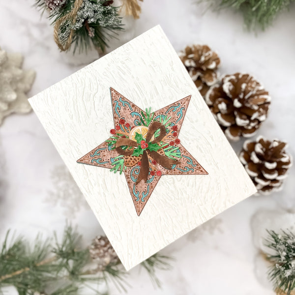Barn Star Wreath Etched Dies by Annie Williams
