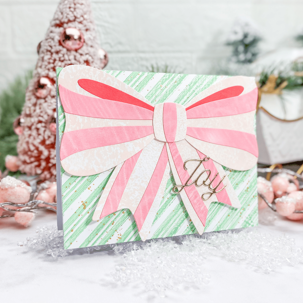 Peppermint Stripes Embossing Folder