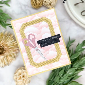Sharon's Scissors Etched Dies in Honor of Sharon Klima