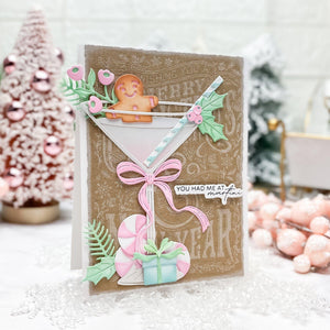 Christmas Cocktails Etched Dies