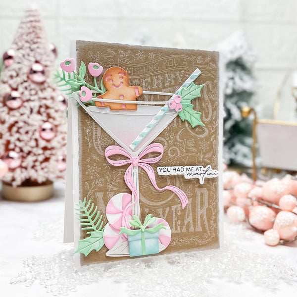 Christmas Cocktails Etched Dies