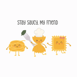 Pasta Friends Etched Dies
