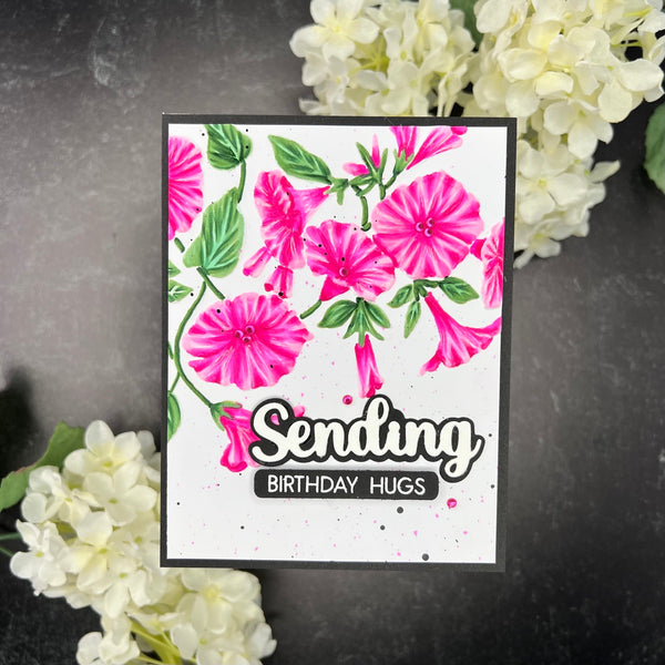 Sending Smiles Sentiments Clear Stamp & Die Set by Lisa Horton