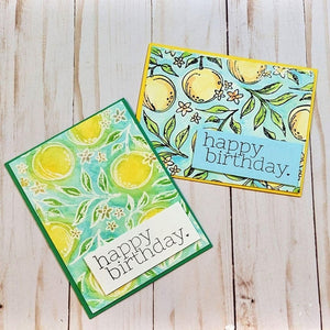 Sketched Citrus Clear Stamp and Die Set  by Simon Hurley