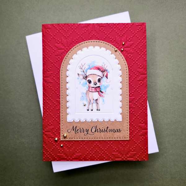 Postage Stamps 3D Emboss & Cut Folder