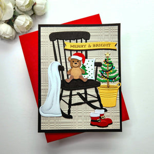 Christmas Rocking Chair Etched Dies by Annie Williams