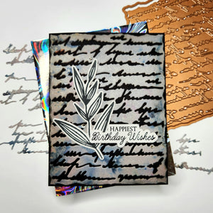 Deckled Edge Script Etched Dies