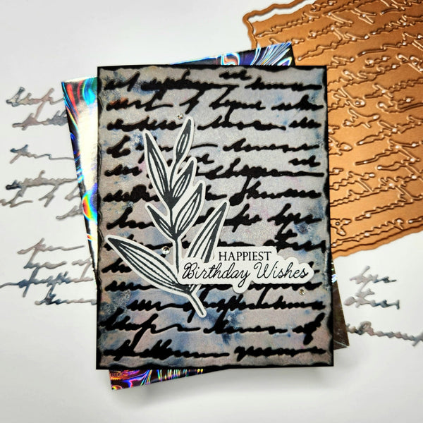 Deckled Edge Script Etched Dies
