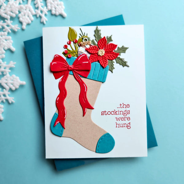 Old-Fashioned Christmas Stocking Etched Dies with Simple Stories