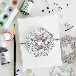 PinkFresh Studio Floral Octagon Frame Press Plate