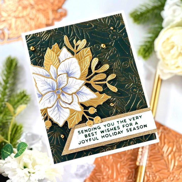 Holly & Foliage 3D Embossing Folder by Yana Smakula
