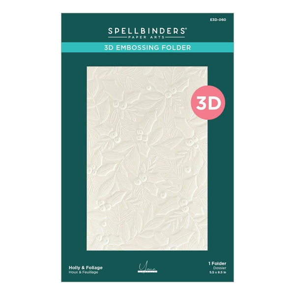 Holly & Foliage 3D Embossing Folder by Yana Smakula