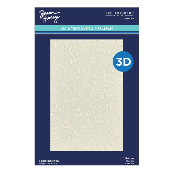Sparkling Snow 3D Embossing Folder by Simon Hurley