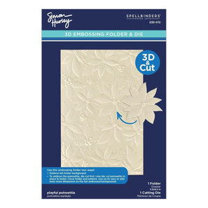 Playful Poinsettia 3D Embossing Folder and Die Set by Simon Hurley