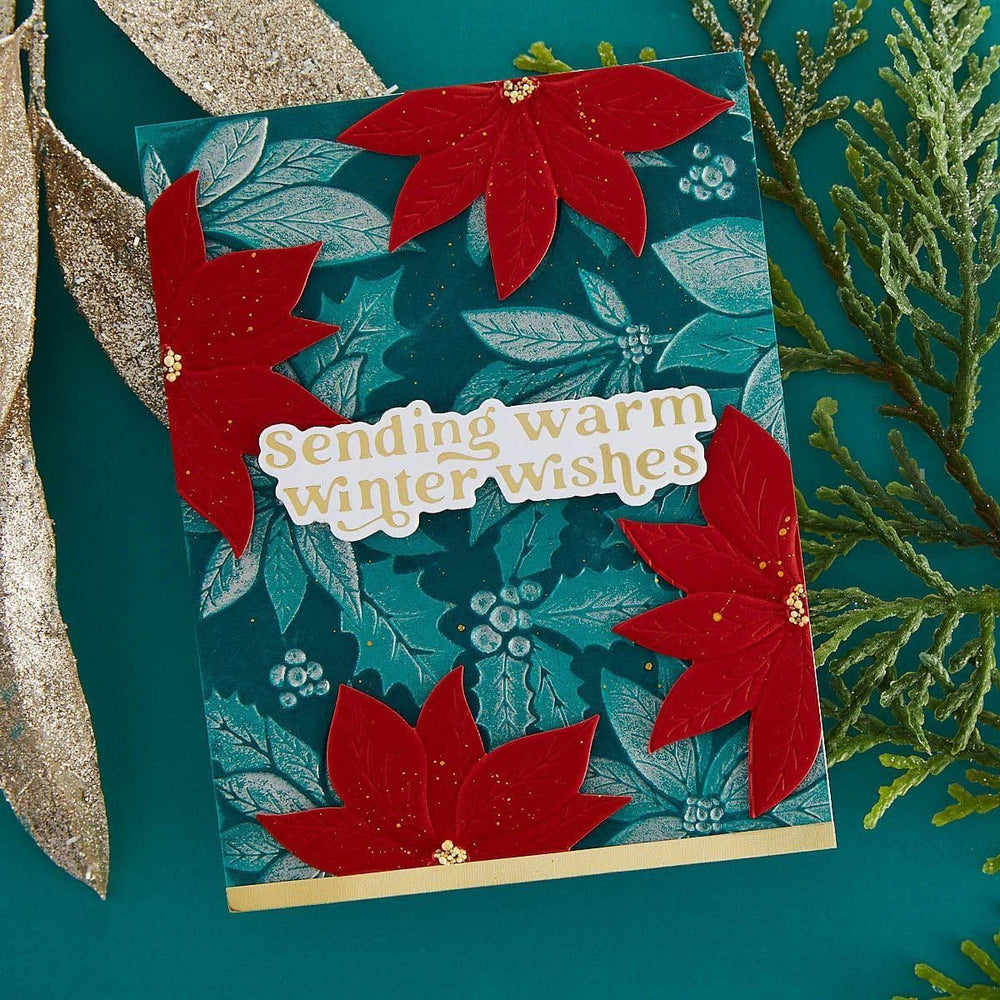 Playful Poinsettia 3D Embossing Folder and Die Set by Simon Hurley