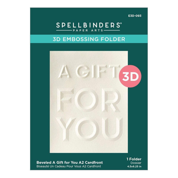 Beveled A Gift for You A2 Cardfront 3D Embossing Folder