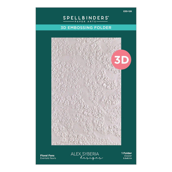Floral Fans 3D Embossing Folder by Alex Syberia Designs