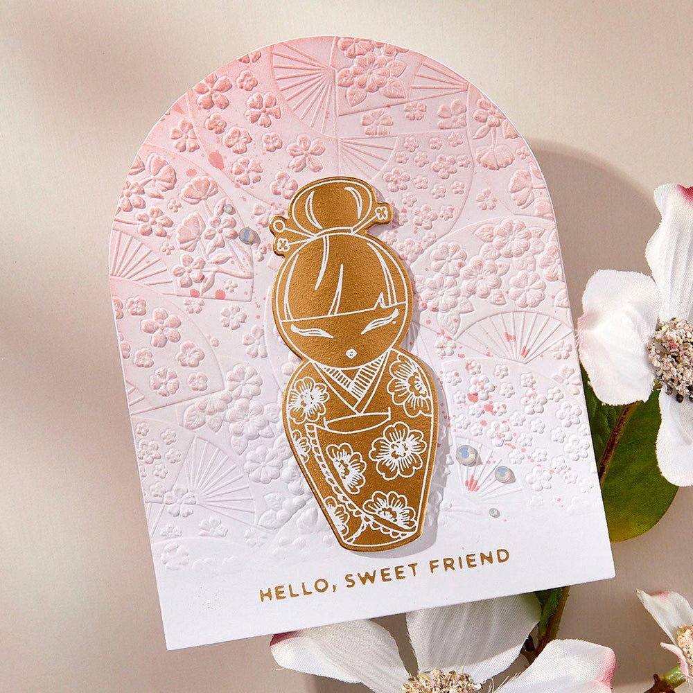 Floral Fans 3D Embossing Folder by Alex Syberia Designs