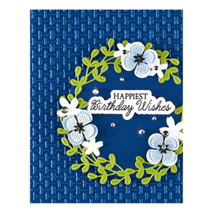 Linen 3D Embossing Folder by Suzanne Hue