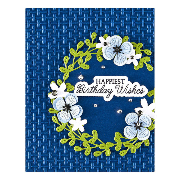 Linen 3D Embossing Folder by Suzanne Hue