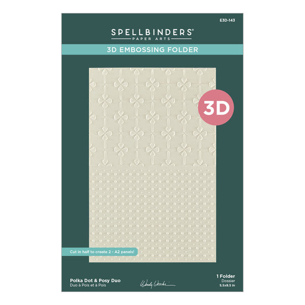 Polka Dot & Posy Duo 3D Embossing Folder by Wendy Vecchi