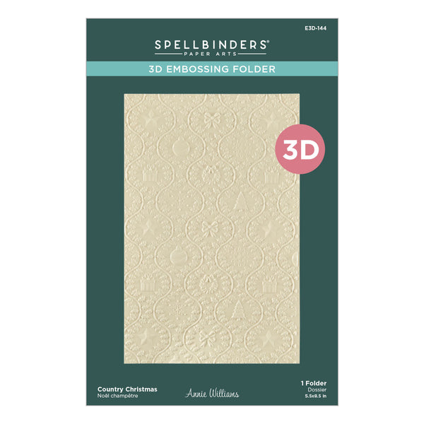 Country Christmas 3D Embossing Folder by Annie Williams
