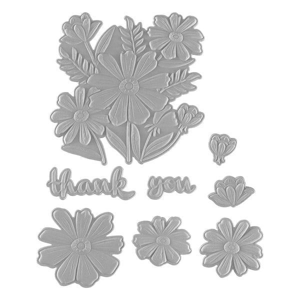 Thank You Bouquet 3D Folder and Stencil Bundle  by Wendy Vecchi