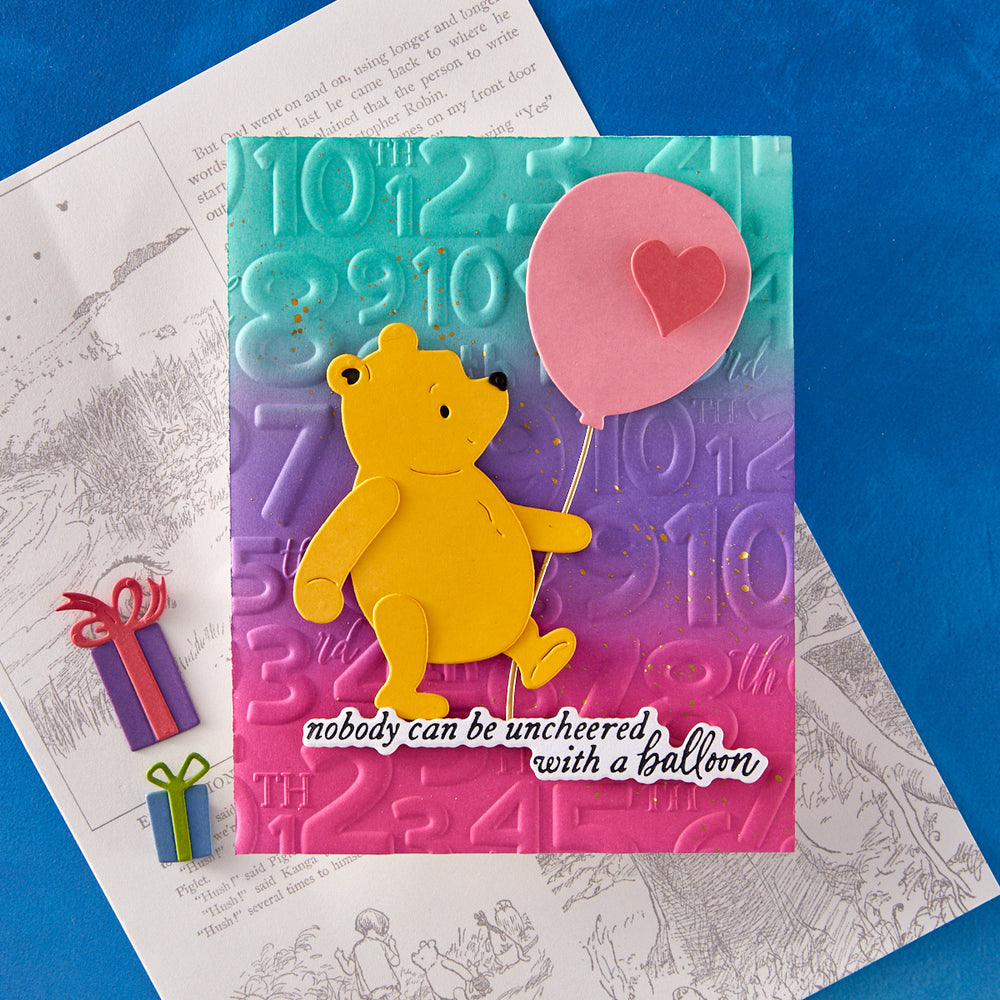 Classic Pooh Birthday Numbers 3D Embossing Folder