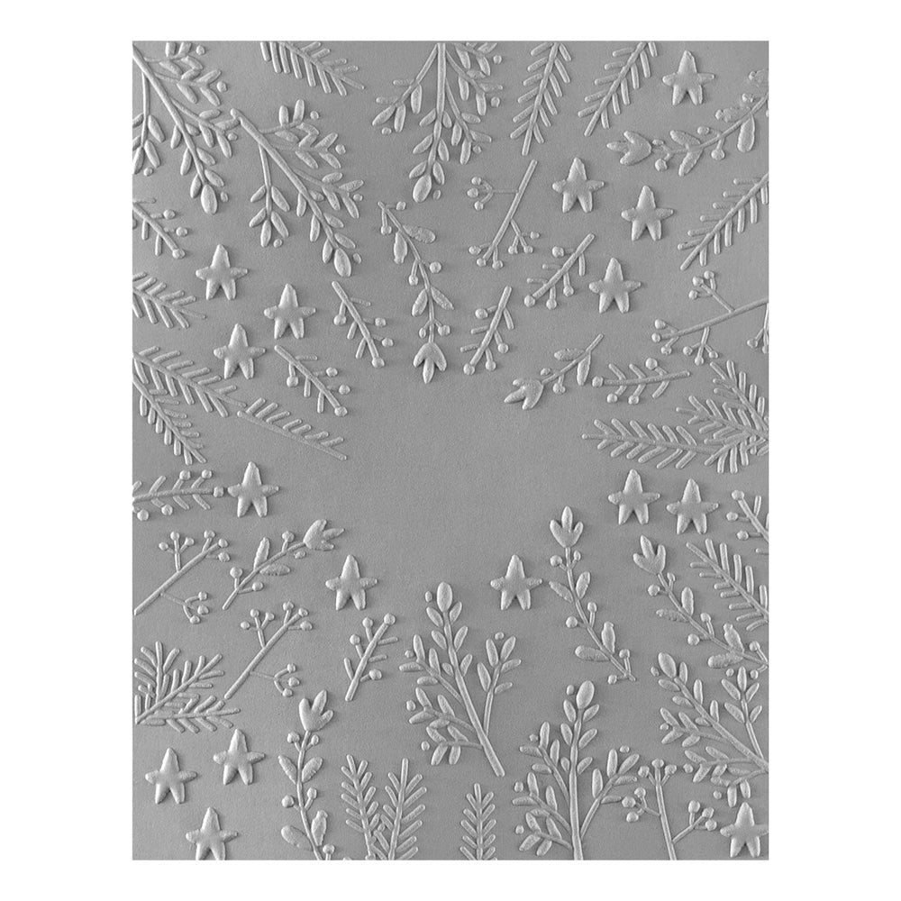 Stars and Fronds Frame 3D Embossing Folder by Dina Wakley