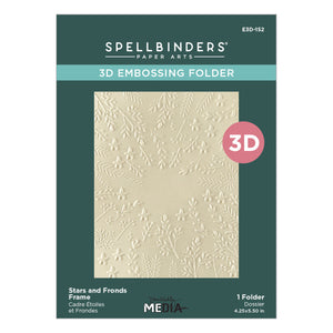 Stars and Fronds Frame 3D Embossing Folder by Dina Wakley