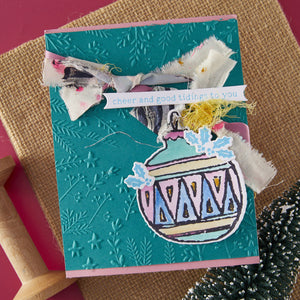 Stars and Fronds Frame 3D Embossing Folder by Dina Wakley