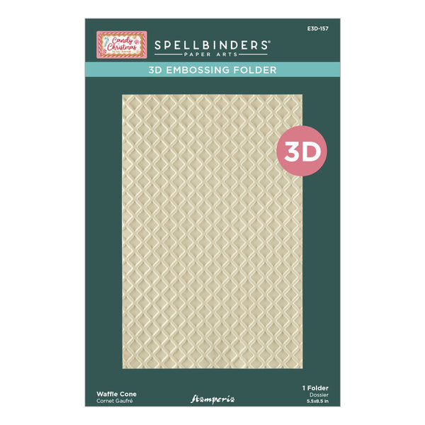 Waffle Cone 3D Embossing Folder by Stamperia
