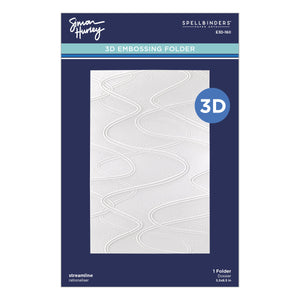 Streamline 3D Embossing Folder by Simon Hurley