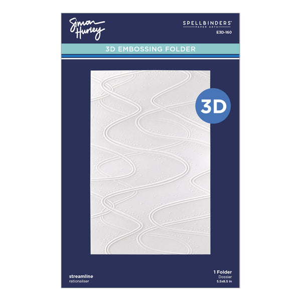 Streamline 3D Embossing Folder by Simon Hurley