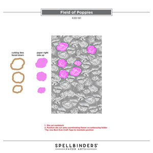 Field of Poppies 3D Embossing Folder & Die Set by Graphic 45