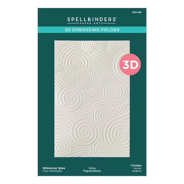 Whimsical Skies 3D Embossing Folder by Vicky Papaioannou