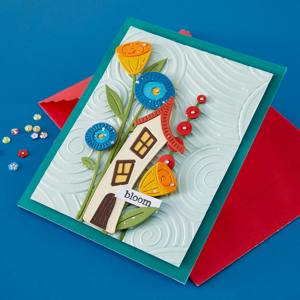 Whimsical Skies 3D Embossing Folder by Vicky Papaioannou