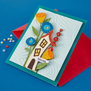 Whimsical Skies 3D Embossing Folder by Vicky Papaioannou