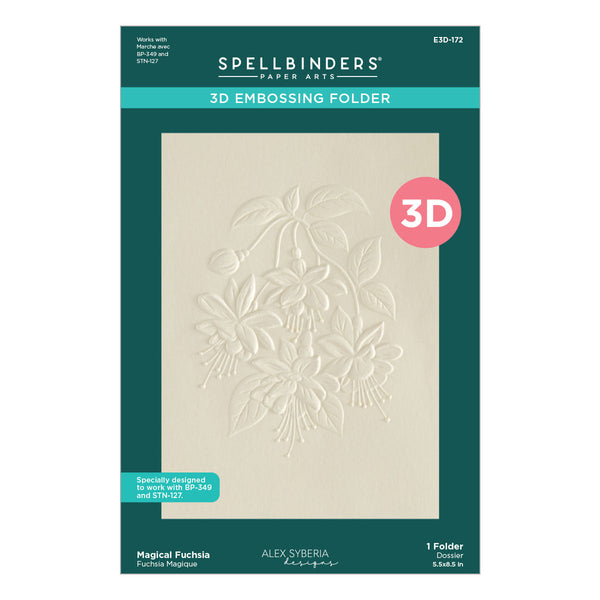 Magical Fuchsia 3D Embossing Folder by Alex Syberia Designs