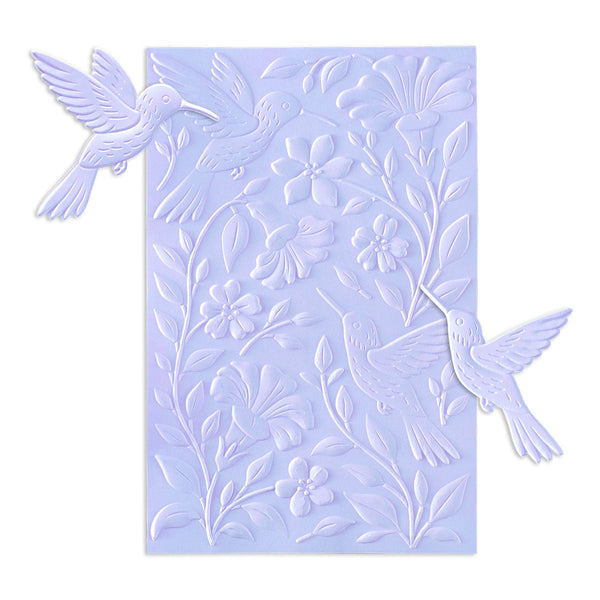 Hummingbird Garden 3D Embossing Folder & Die Set by Simon Hurley
