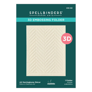 A2 Herringbone Decor 3D Embossing Folder by Yana Smakula