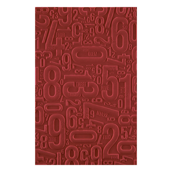 Number Field 3D Embossing Folder by Esther Glas
