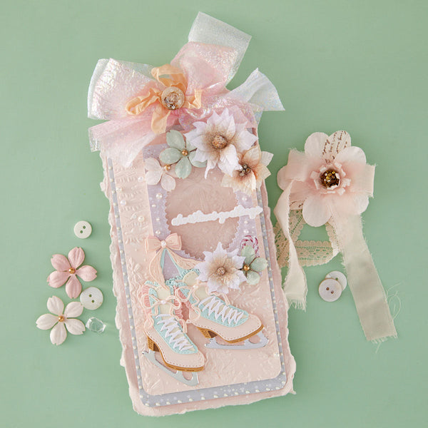 Christmas Blush Sentiments Press + Foil Plate & Die Set by Frank Garcia
