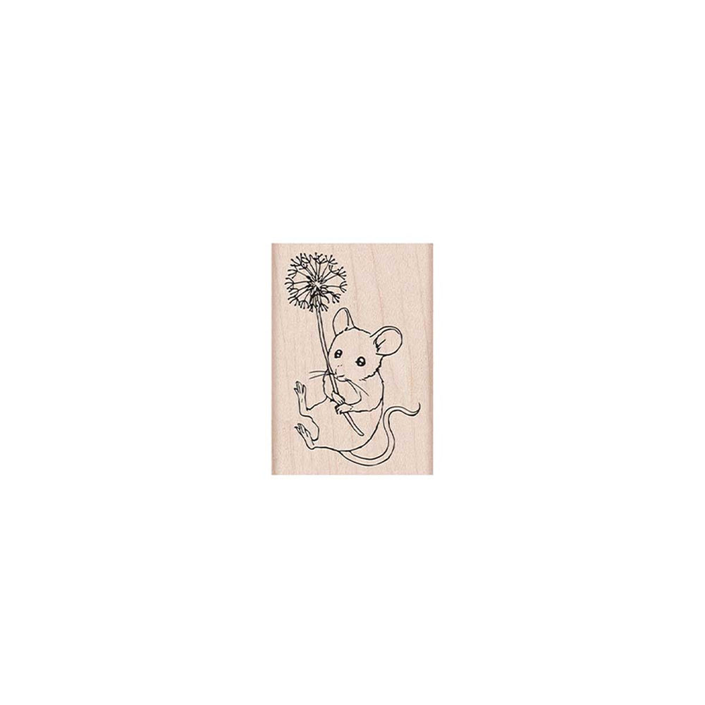 Make a Wish Mouse Woodblock Stamp