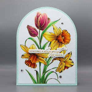 Tulips and Daffodils Press + Foil Plate and Stencil Bundle by Yana Smakula