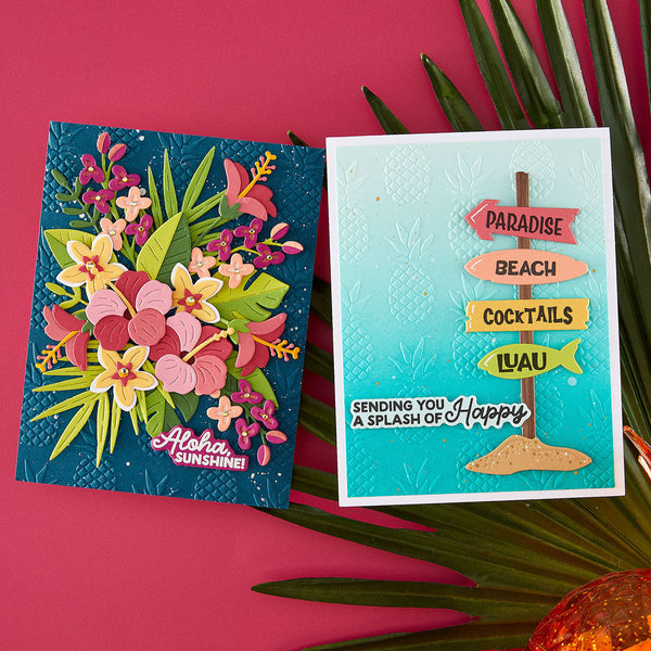 Pineapple Pop Embossing Folder of the Month - finished card project