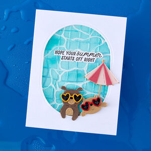 Poolside - Embossing Folder of the Month