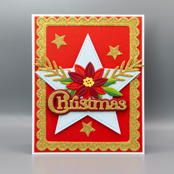 Christmas Sentiments Clear Stamp & Die Set by Lisa Horton