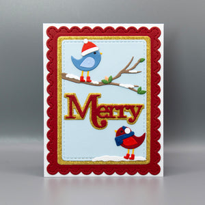 Merry Sentiments Clear Stamp & Die Set by Lisa Horton